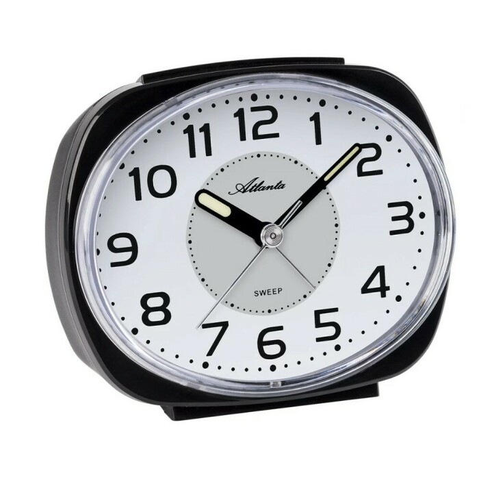 R&eacute;veil silencieux noir lisible &eacute;clairage cadran sonnerie progressive