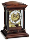 Pendule de table m&eacute;canique haut de gamme en bois chiffres romains