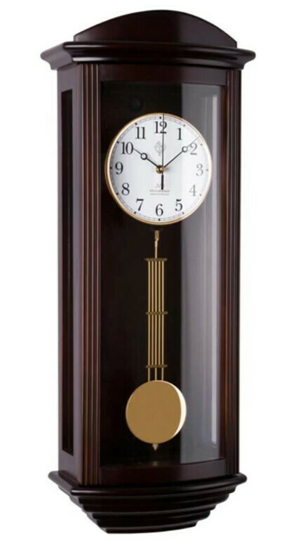 Carillon &agrave; quartz en noyer radio pilot&eacute;