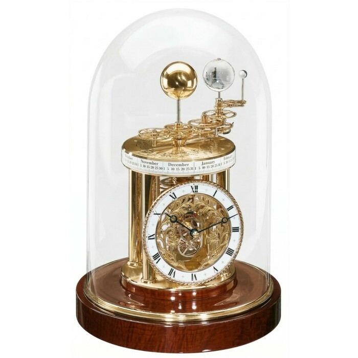 Pendule de table Astrolabium en bois d'acajou