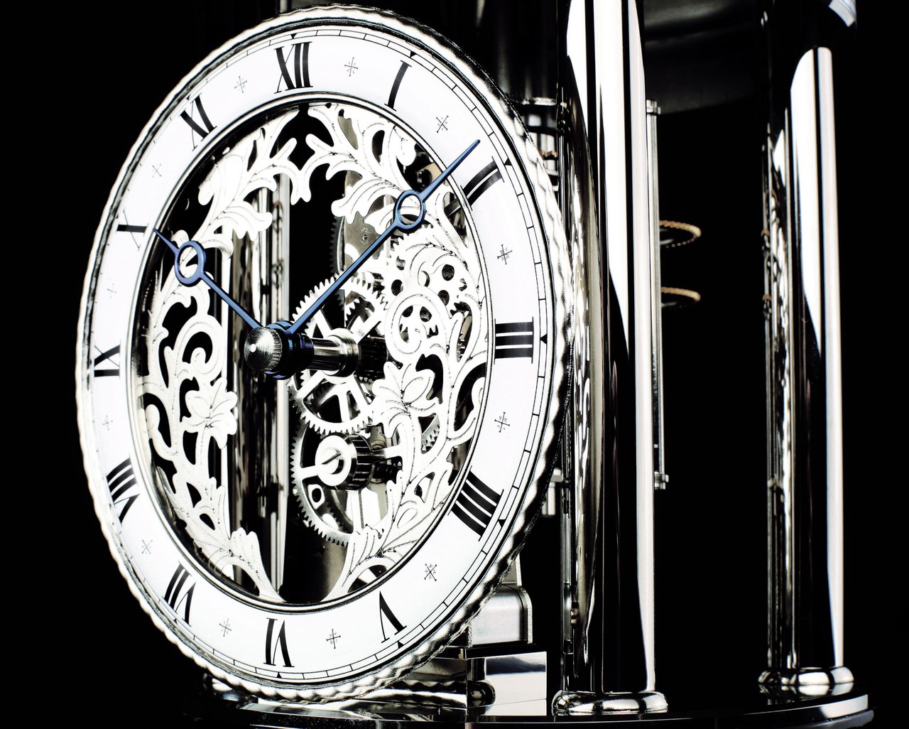 Pendule de table Astrolabium noir zoom cadran
