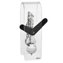 Pendule squelette Hermle acrylique transparent grosses aiguilles noires
