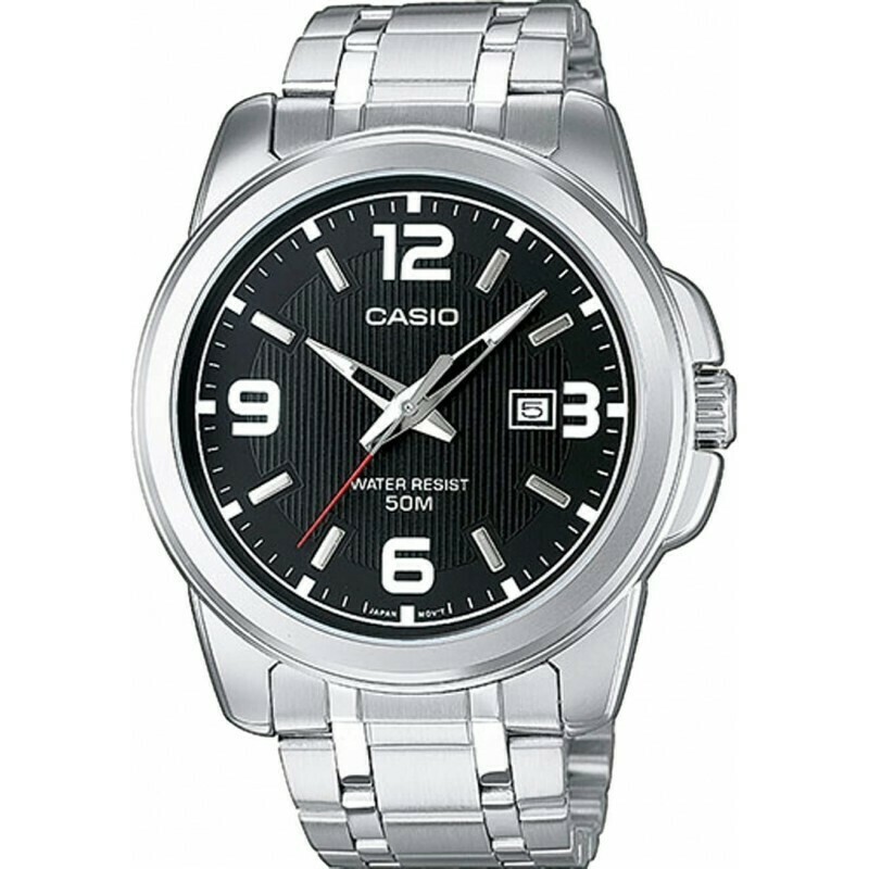 Montre Casio avec date bracelet m&eacute;tal