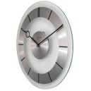 Pendule murale silencieuse en verre et aluminium_zoom2