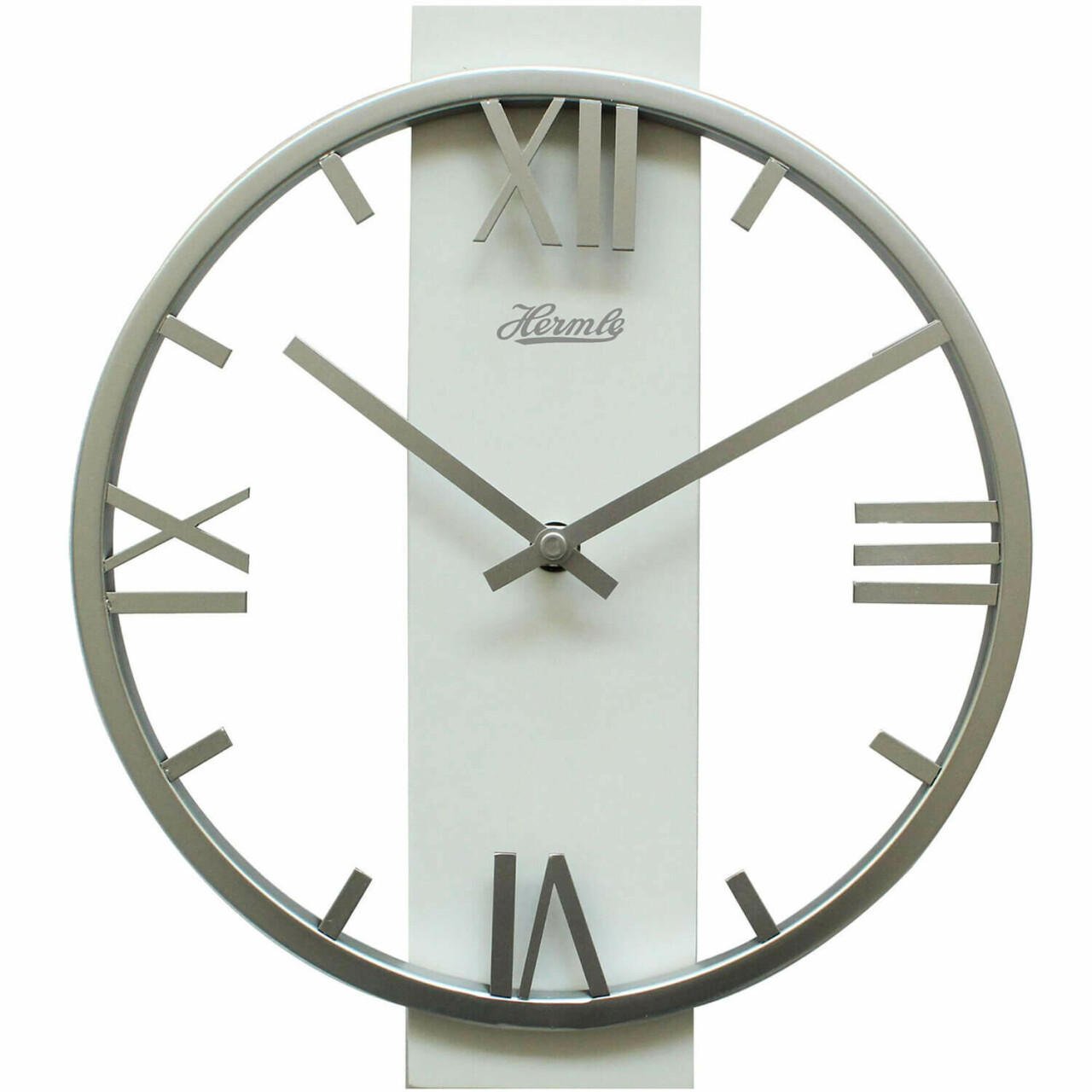 Horloge murale grise en m&eacute;tal d&eacute;coup&eacute; &Oslash; 30 cm