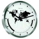 Horloge murale Hermle mappemonde en inox