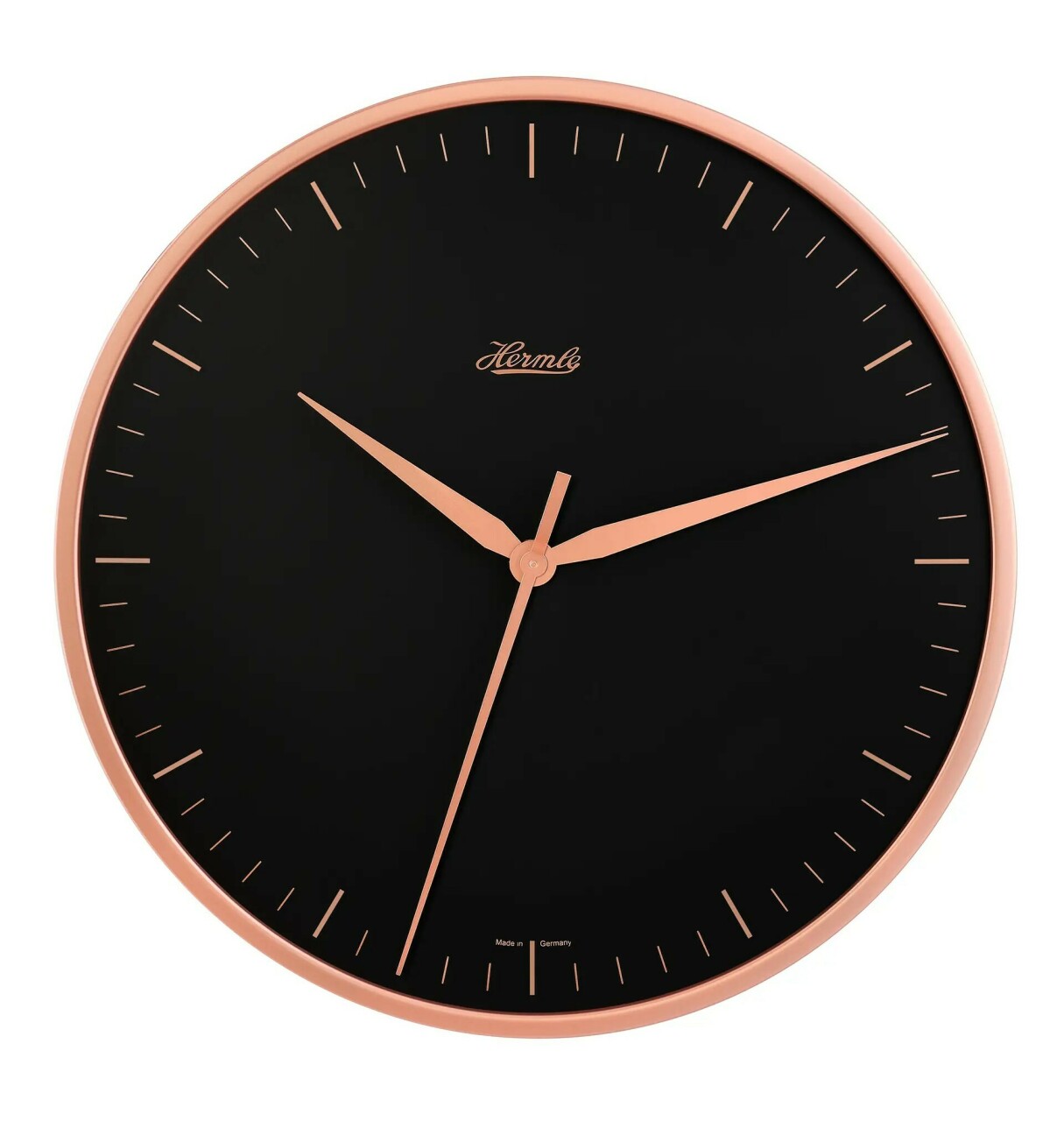 Horloge murale design moderne noir Hermle