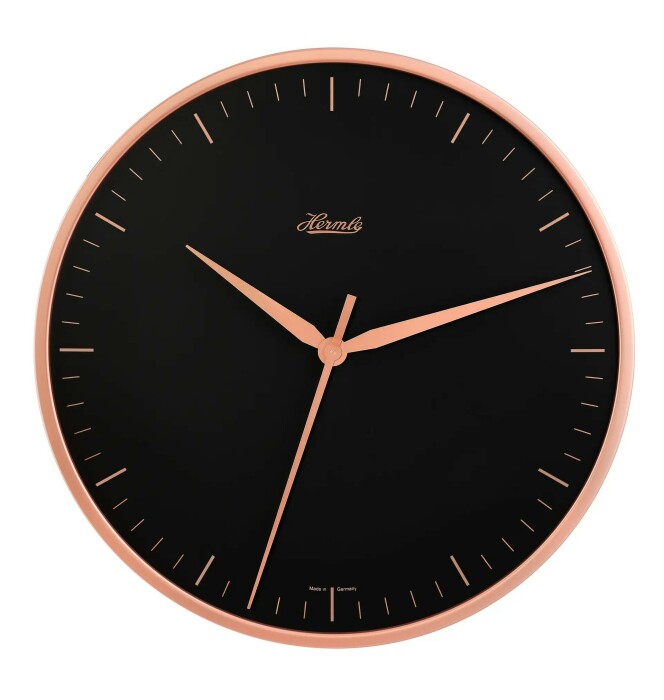 Horloge murale design moderne noir Hermle