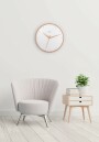 Horloge murale design moderne blanc Hermle en situation