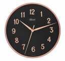 Horloge murale noire et cuivr&eacute;e en m&eacute;tal &Oslash; 40 cm