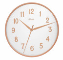 Horloge murale blanche et cuivr&eacute;e en m&eacute;tal &Oslash; 40 cm