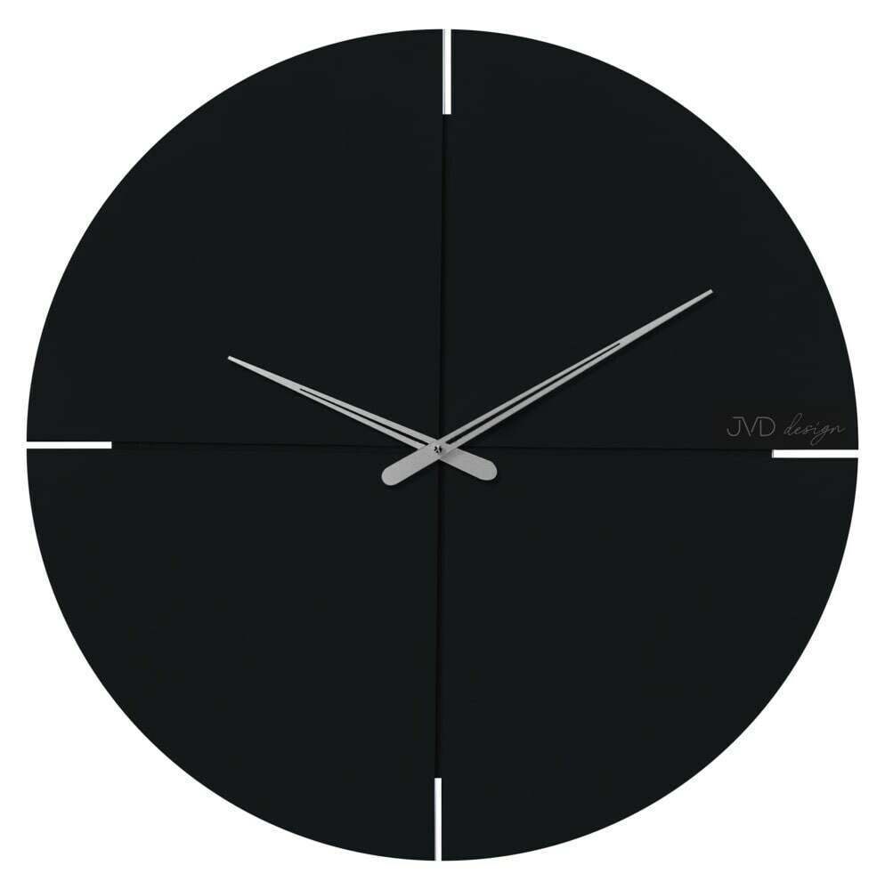 Horloge murale en bois grand format 60 cm noir