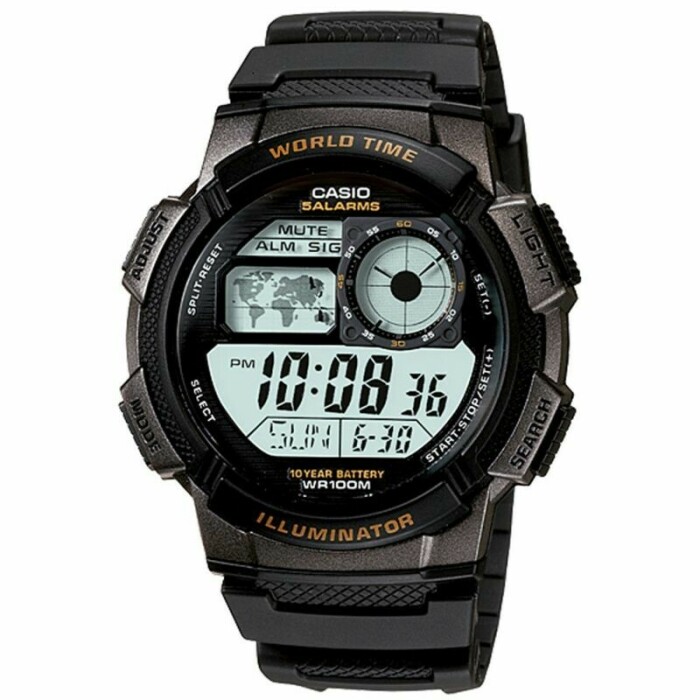 Montre sportive Casio chronomètre bracelet noir
