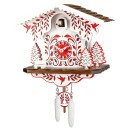 Horloge coucou moderne rouge et blanc