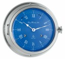 Horloge marine m&eacute;canique en laiton massif bleu