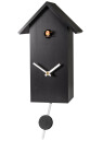 Horloge coucou moderne noire &agrave; piles