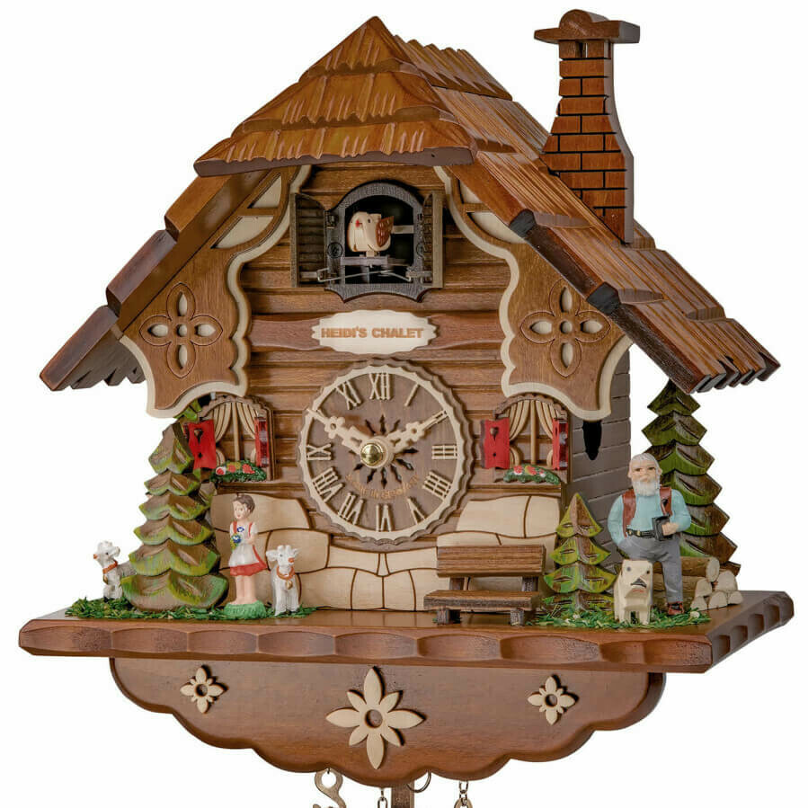 Horloge coucou chalet &agrave; piles Heidi_zoom