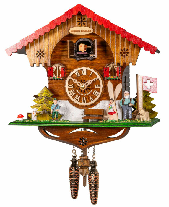 Horloge coucou à piles collection chalet Heidi 25 cm