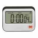 Minuteur digital gris sonore lumineux vibrant en silicone