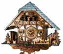 Horloge coucou m&eacute;canique musical 8 jours chalet buveurs de bi&egrave;re 43 cm_zoom