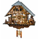 Horloge coucou musical &agrave; piles chalet buveurs de bi&egrave;re 43 cm