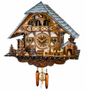Horloge coucou musical &agrave; piles chalet buveurs de bi&egrave;re 43 cm