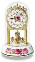 Pendule 400 jours en c&eacute;ramique fleurs roses chiffres romains
