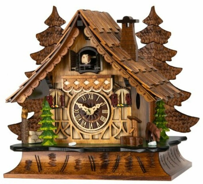 Horloge coucou chalet à poser à pile