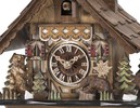 Horloge coucou m&eacute;canique traditionnel 1 jour chalet avec ours 23 cm_zoom chalet