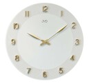 Horloge murale en bois chiffres arabes en relief diametre 50 cm blanche