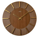Horloge murale en bois index en relief diametre 50 cm fa&ccedil;on bois