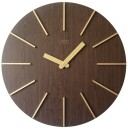 Horloge murale en bois index en relief diametre 70 cm plaqu&eacute; bois de ch&ecirc;ne