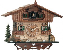 Horloge coucou musical en bois