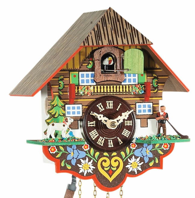 Horloge coucou chalet coloré pour enfants_zoom