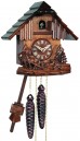 Horloge coucou &agrave; piles chevaux sculpt&eacute;s 21 cm