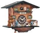 Horloge coucou &agrave; piles chalet &quot;maison de Heidi&quot; pour enfants gros plan
