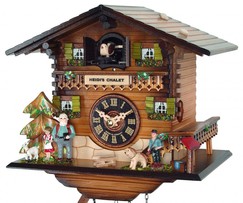 Horloge coucou à piles chalet Maison de Heidi pour enfants 20 cm_zoom
