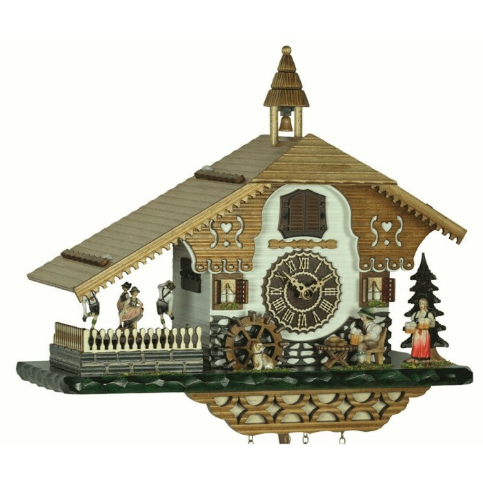 Horloge coucou Trenkle chalet moulin et brasserie 32 cm court