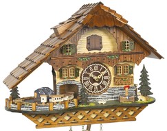 Horloge coucou musical à piles chalet petit train 30 cm_zoom