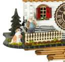 Horloge coucou musical &agrave; piles chalet petits moutons 27 cm_chien