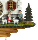 Horloge coucou musical &agrave; piles chalet petits moutons 27 cm_moutons