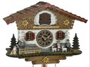 Horloge coucou musical &agrave; piles chalet petits moutons 27 cm_zoom