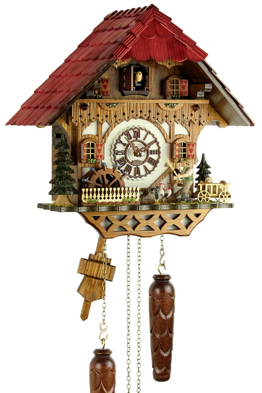 Horloge coucou musical &agrave; piles &quot;le fermier&quot;