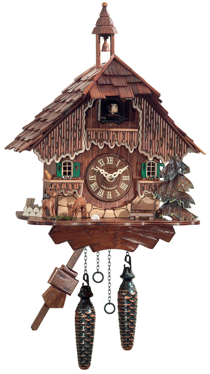 Horloge coucou musical chalet traditionnel