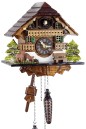 Horloge coucou &agrave; piles chalet petites biches