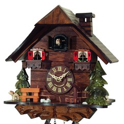 Horloge coucou chalet musical à piles_zoom