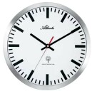 Horloge murale radio-pilot&eacute;e en m&eacute;tal gris