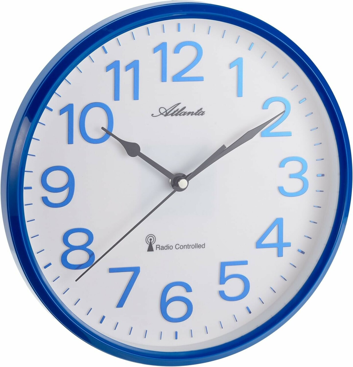 Pendule murale ronde bleue