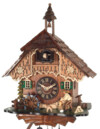 Horloge coucou musical b&ucirc;cheron et clocheton_zoom