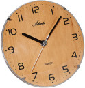 Pendule murale silencieuse en bois clair_profil